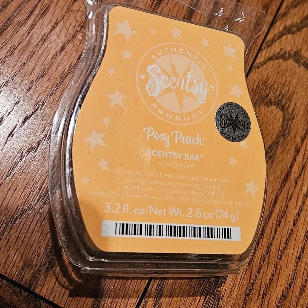 Scentsy Wax Bar Posy Peach 2.6 oz Orange Scented Fragrance Wax Melts New